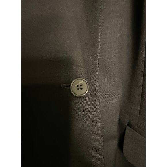 Lands End Womens Black Suit Blazer Jacket Wool Career Preppy Dark Academia 18 - Picture 5 of 14